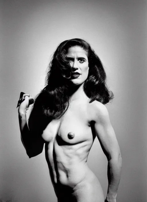 Image similar to a photo portrait of the she hulk in new york city by richard avedon dramatic lighting.