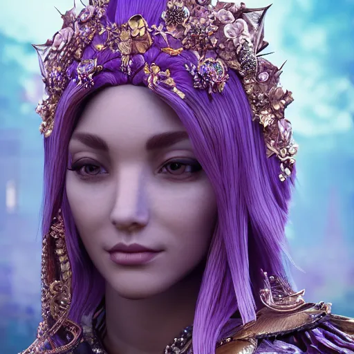 Image similar to princess of amethyst, ornate, intricate, hyper detailed, stunning, 4 k, octane render