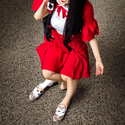 Image similar to reimu hakurei, iq 4, 1 5 0 mp, 5 0 mm, f 1. 4, iso 2 0 0, 1 / 1 6 0 s, natural light, adobe photoshop, adobe lightroom, photolab, affinity photo, photodirector 3 6 5