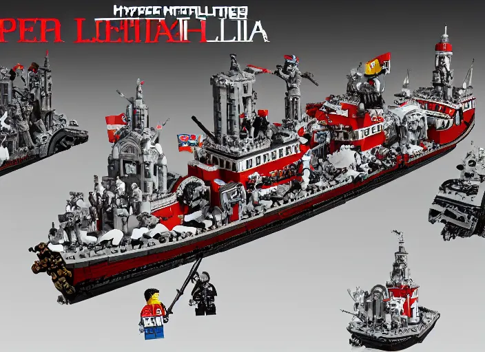 Image similar to hyper detailed stalin, lenin, revolutionary sailors together taking winter palace from bourgeoisie as lego characters, unreal engine 5, lumen, nanite, dslr