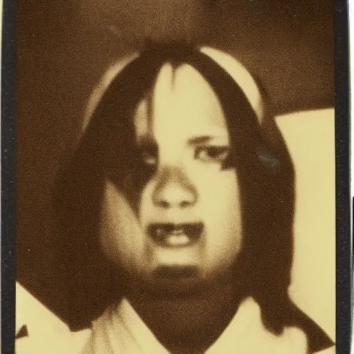 Image similar to poloroid photo of demon