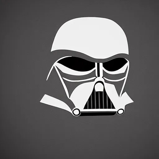 Image similar to Darth vader, minimalistic, flat edges, geometric shapes, wallpaper, artstation