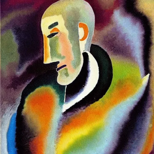 Prompt: “ portrait of a mid aged man, kandinsky ”