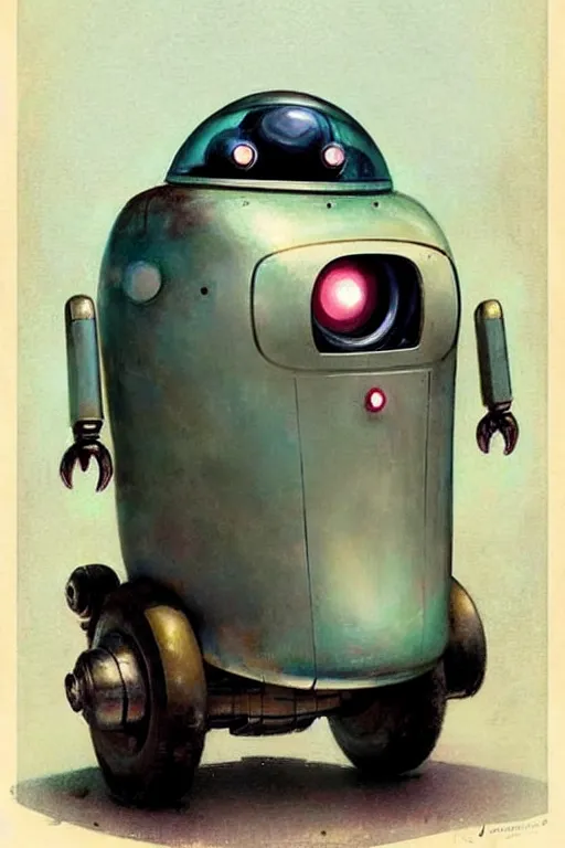 Image similar to ( ( ( ( ( 1 9 5 0 s retro future android robot fat robot midget wagon. muted colors., ) ) ) ) ) by jean - baptiste monge,!!!!!!!!!!!!!!!!!!!!!!!!!