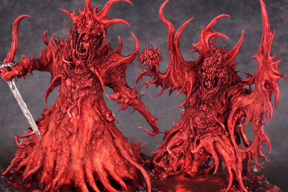 Image similar to the sea of blood and chaos demon, pegricter.