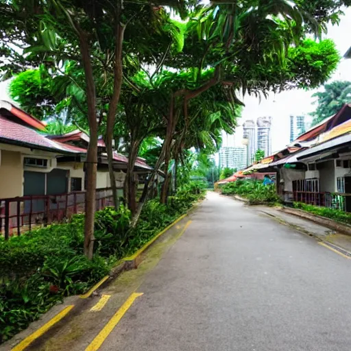 Image similar to walking through an old housing estate in singapore