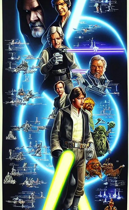 Image similar to exquisite lucasfilm poster art