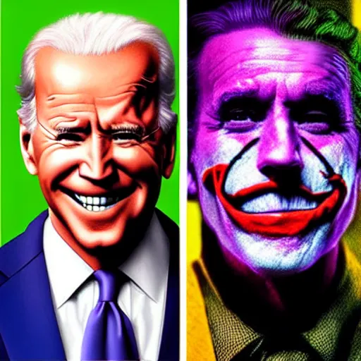 Image similar to joe biden as the joker