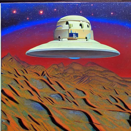 Prompt: oil painting of a scene from an ancient historical ufo encounter, dmt entity, charles abel corwin, frank lloyd wright, highly detailed, hyper realism, sharp focus, detailed faces