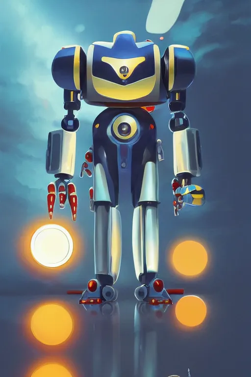 Image similar to metabots medabots medarotto medarot robot minimalist comics, behance hd by jesper ejsing, by rhads, makoto shinkai and lois van baarle, ilya kuvshinov, rossdraws global illumination ray tracing hdr radiating a glowing aura