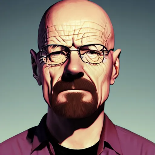 Image similar to Walter White dressed as a cook, digital art, artstation, high detailed, high rendering, high quality,