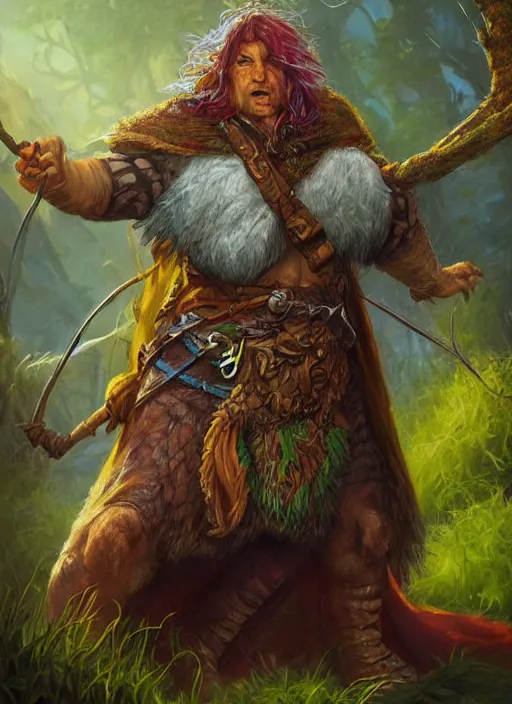 Prompt: druid, dndbeyond, bright, colourful, realistic, dnd character portrait, full body, pathfinder, pinterest, art by ralph horsley, dnd, rpg, lotr game design fanart by concept art, behance hd, artstation, deviantart, hdr render in unreal engine 5