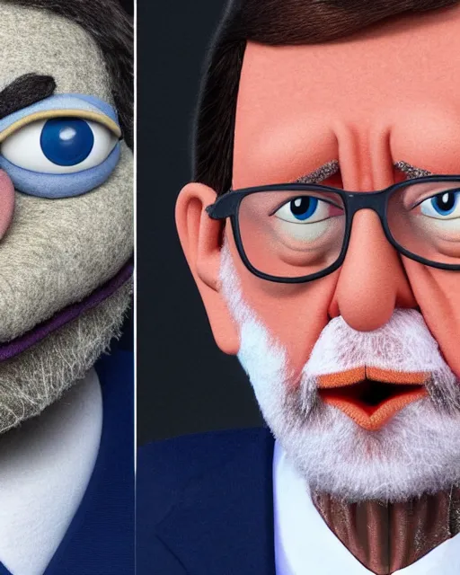 Prompt: mariano rajoy as a muppet. highly detailed felt. hyper real photo. 4 k.