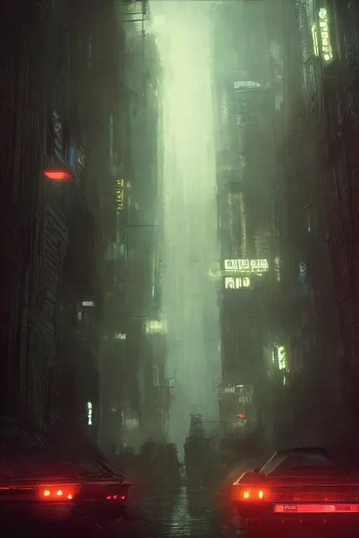 Image similar to an environmental concept art of blade runner 2 0 7 7, highly detailed, environmental light, cinematic by francis tneh