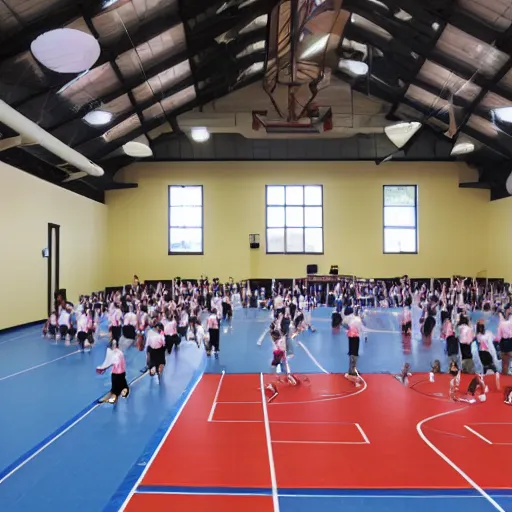 Image similar to crowded sports school hall