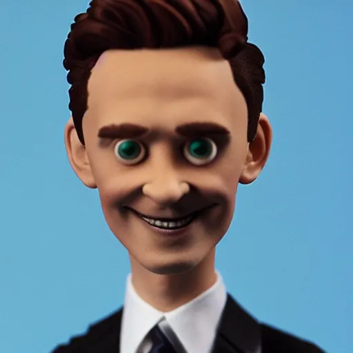 Prompt: tom hiddleston loky claymation