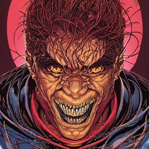 Prompt: portrait of crazy balrog, ymmetrical, by yoichi hatakenaka, masamune shirow, josan gonzales and dan mumford, ayami kojima, takato yamamoto, barclay shaw, karol bak, yukito kishiro