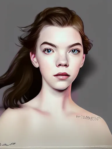 Image similar to anya taylor - joy, digital painting, artstation, highly detailed, elegant, beautiful