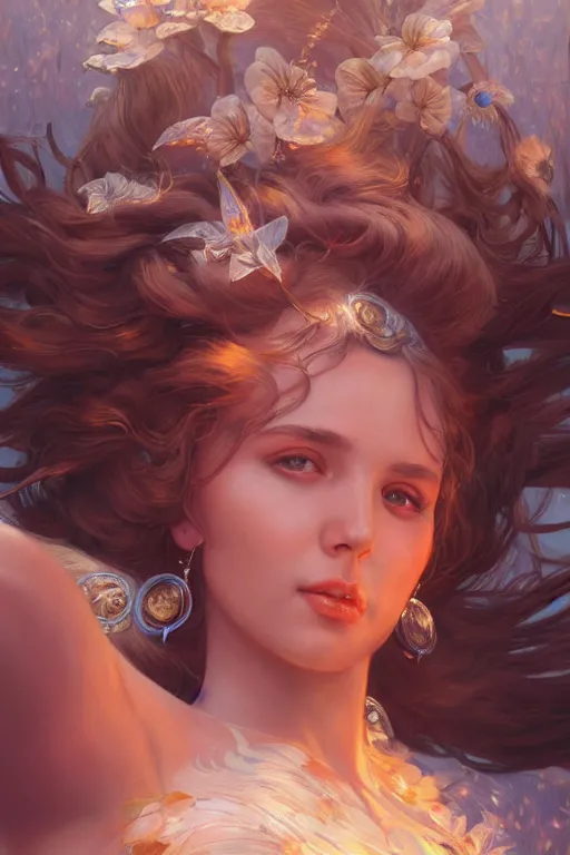 Image similar to goddess of the summer, highly detailed, digital painting, hyperrealistic, hyperdetailed, high resolution, artstation, concept art, smooth, sharp focus, illustration, unreal engine 5, 8 k, art by artgerm and greg rutkowski and edgar maxence