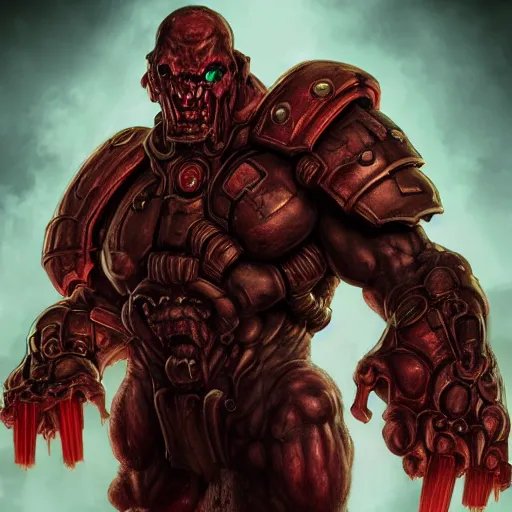 Image similar to Cyber Mancubus from Doom Eternal, 4k digital art, Doom, hyper realistic, HD