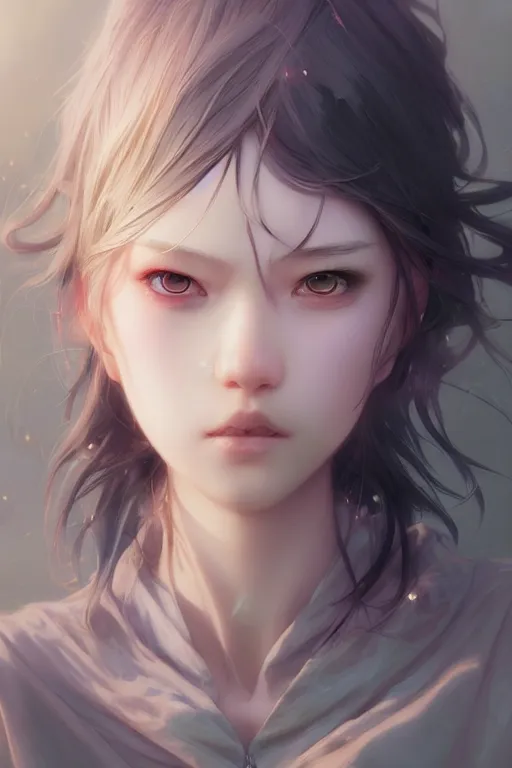 Image similar to frustrated and tired girl, full face, anime, fantastic details, pixiv, hyperdetailed unreal engine, stanley artgerm lau, wlop, rossdraws, james jean marc, simonetti ruan jia and mandy jurgens and artgerm and sakimichan, illustration, digital art, concept art, manga cover