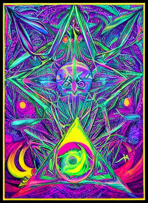 Image similar to dmt powder, psychedelic art, vision quest