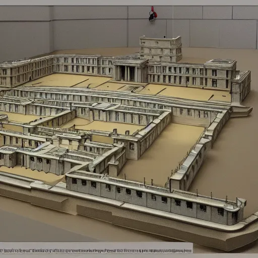 Image similar to 3 d reconstruction of whitehall palace, architectural cutaway showing the maze like configuration of rooms