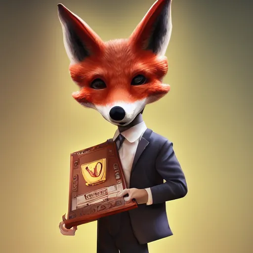 Prompt: award - winning extremely detailed fantasy art of a cute male anthropomorphic vulpes vulpes fulva teacher wearing suit working at a school, 4 k cinematic still photography, dramatic lighting, lifelike