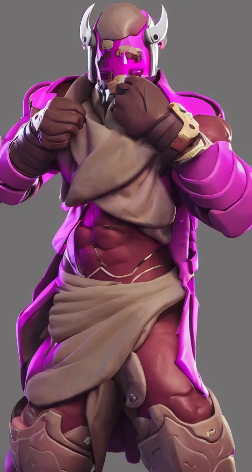 Image similar to doomfist, pink blazer, overwatch game, digital art, high detailed, artstation, octane render