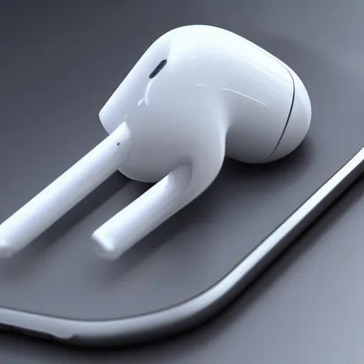 Prompt: futuristic airpods closeup, 8k, realistic, sharp, high details, photo studio quality, ray traced