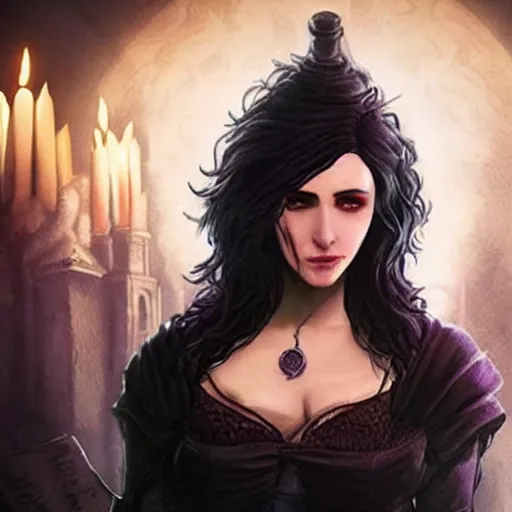 Image similar to yennefer casts a spell.