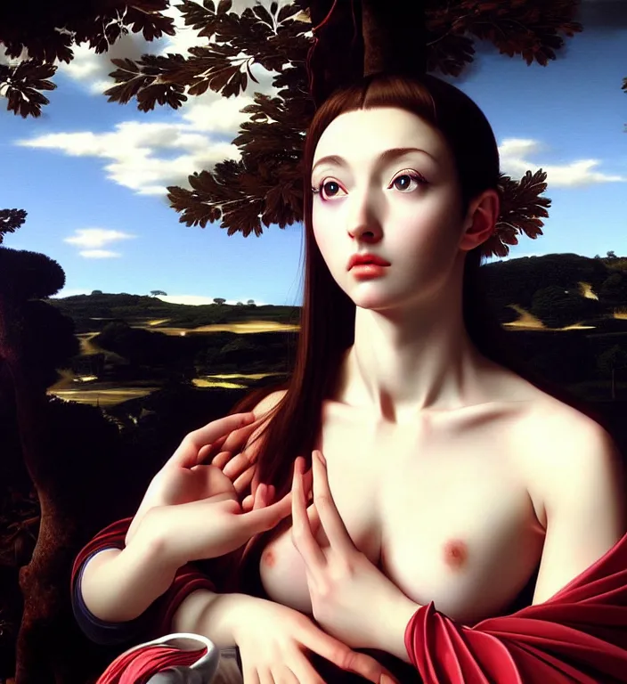 Prompt: hyperrealism photography computer simulation visualisation of parallel universe cgi european anime scene with beautiful highly detailed woman by caravaggio