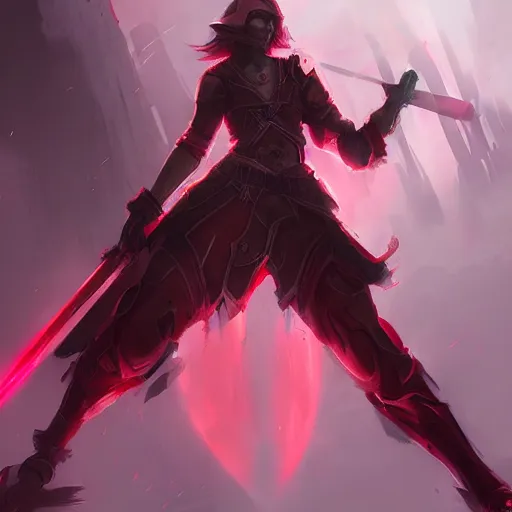 Image similar to a ruby sword concept art giving off red glow haze, epic shot, 4k detailed, artstation, illustration,