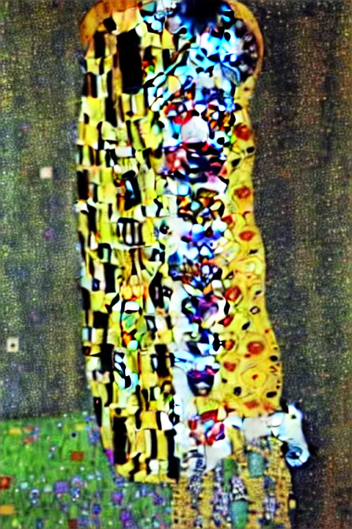 Image similar to happiness, fantasy, painting by Gustav Klimt