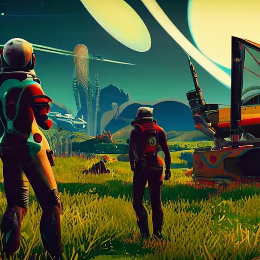 Image similar to No Mans Sky, game, Sean Murray