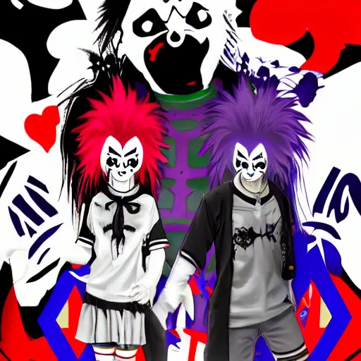 Prompt: anime juggalo