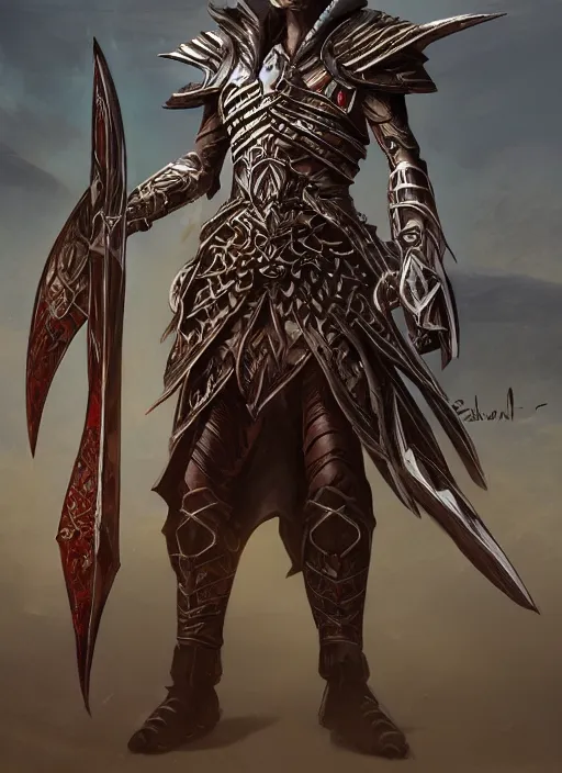 Image similar to ultra detailed fantasy of maasai warriorin futuristic armor, elden ring, realistic, dnd character portrait, full body, dnd, rpg, lotr game design fanart by concept art, behance hd, artstation, deviantart, global illumination radiating a glowing aura global illumination ray tracing hdr render in unreal engine 5