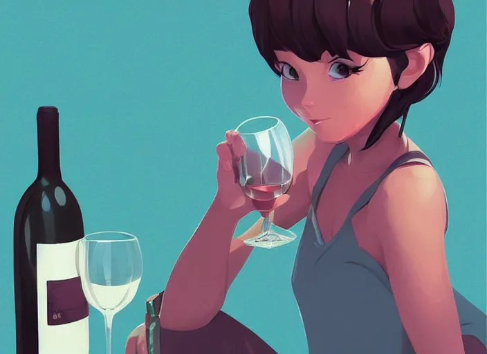 Prompt: cute monkey drinking wine. clean cel shaded vector art. behance hd by lois van baarle, artgerm, helen huang, by makoto shinkai and ilya kuvshinov, rossdraws, illustration, art by ilya kuvshinov