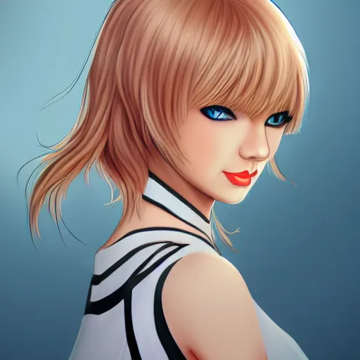 Image similar to Taylor Swift as Hinata, DeviantArt, ArtStation