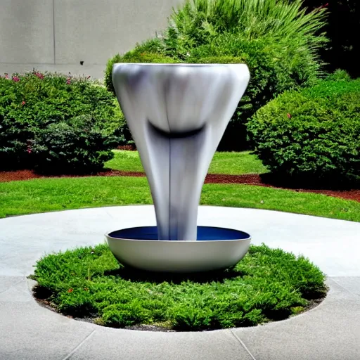 Prompt: abstract fountain designed by Georgia O'Keefe