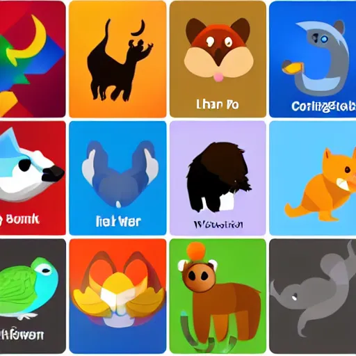 Image similar to web browser icon set with animals