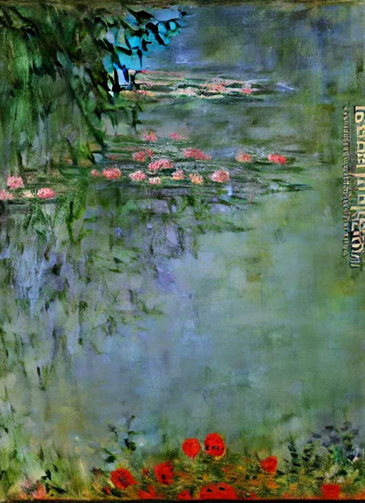 Image similar to a painting so beautiful and universally loved it creates peace on earth by claude monet and andy warhol