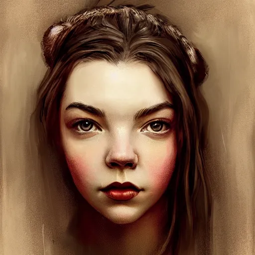 Prompt: portrait of actress anya taylor - joy, colourised, face portrait, epic, tragic, pastoral art, fantasy, dieselpunk, hd shot, digital portrait, beautiful, artstation, comic style, by artgerm, guy denning, jakub rozalski, magali villeneuve and charlie bowater