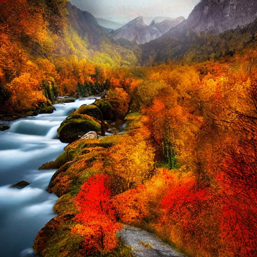 Image similar to Epic Autumn Fantasy Scenery by John Stephans