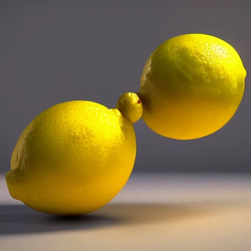 Prompt: a lemon character in the style of pixar, 4k, octane render