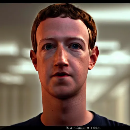 Image similar to Mark Zuckerberg revealing his very detailed and complex cybernetic enhancements, raytracing, very detailed, 4k, cinematic lighting,