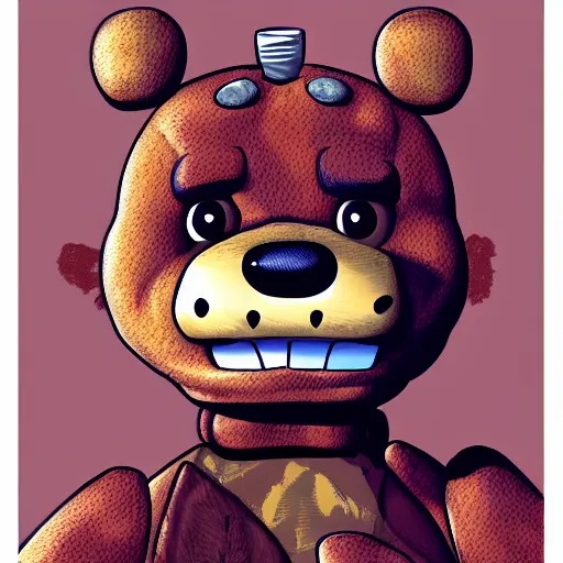 freddy fazbear from fnaf in tokyo ghoul anime, 4 k,, Stable Diffusion