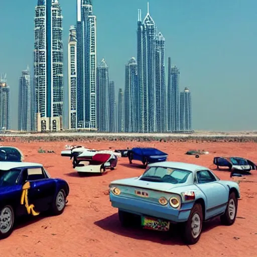 Image similar to gta : dubai, by wes anderson