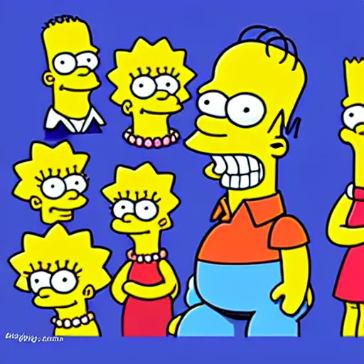Prompt: The Simpsons, digital art, cartoon style.