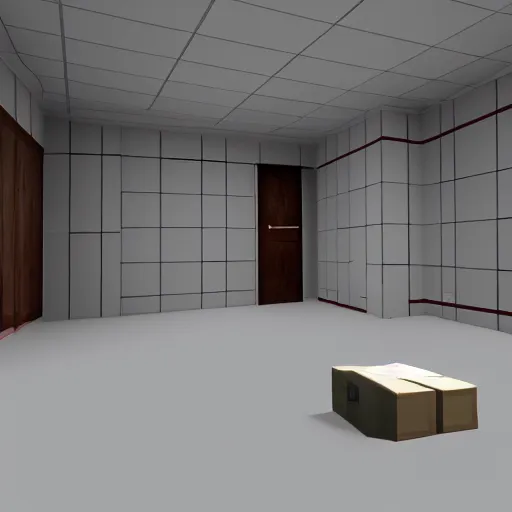 Prompt: 3D Render, The Stanley Parable, High Quality